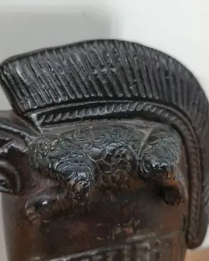 Máscara decorativa de cerámica estilo azteca - miniatura 2