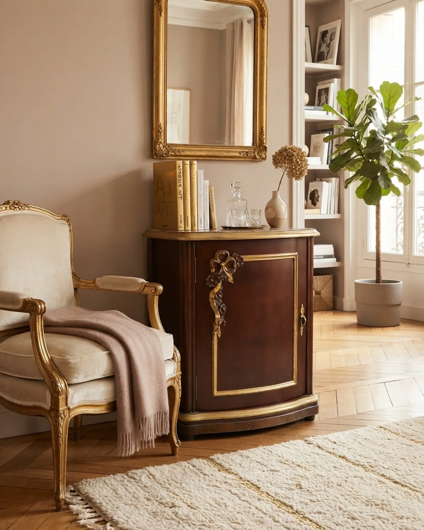 Mueble Estilo Luis Xv con Detalles Dorados - imagen 1