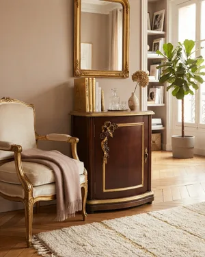 Mueble Estilo Luis Xv con Detalles Dorados - miniatura 1