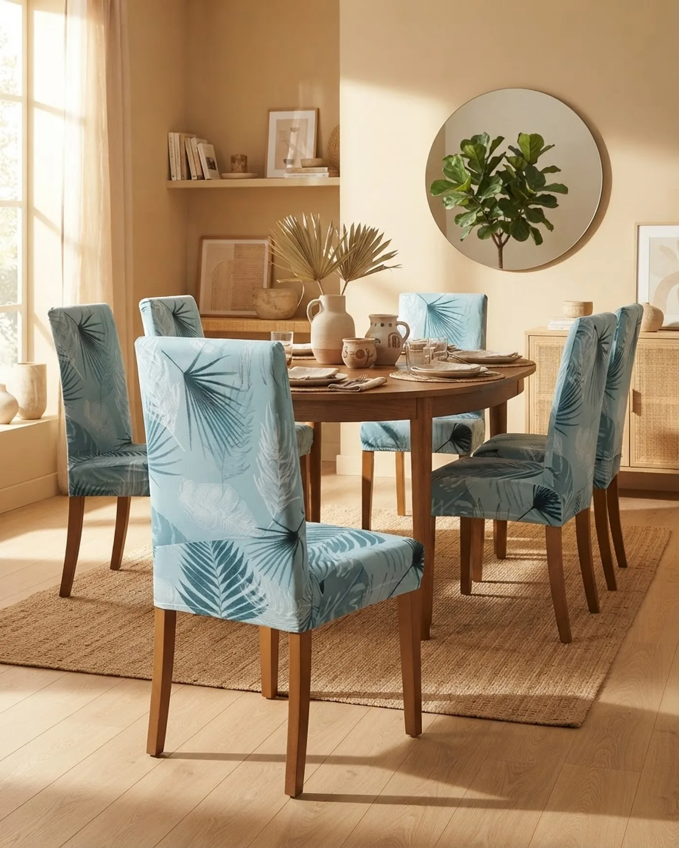 Conjunto de 6 Sillas de Comedor con Fundas - imagen 1