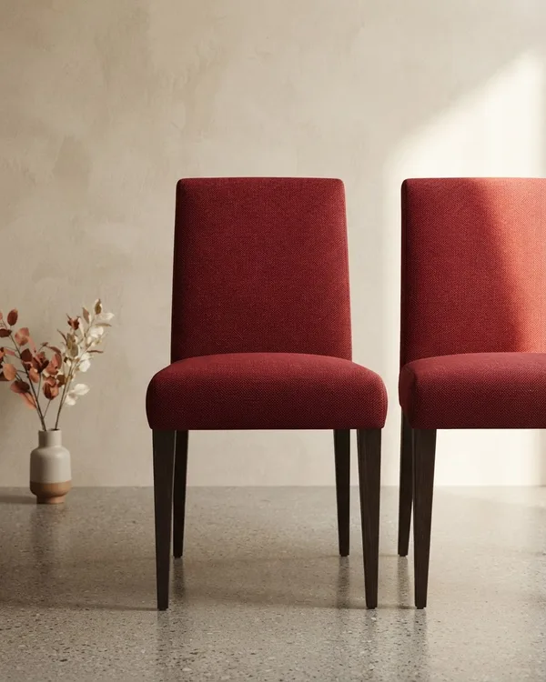 Juego 4 sillas de comedor rojas