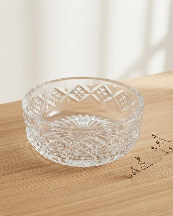 Cenicero Mediano de Cristal Tallado