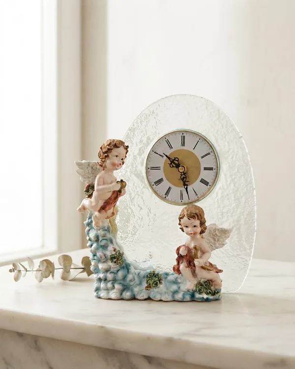 Reloj de Cristal con Angelitos