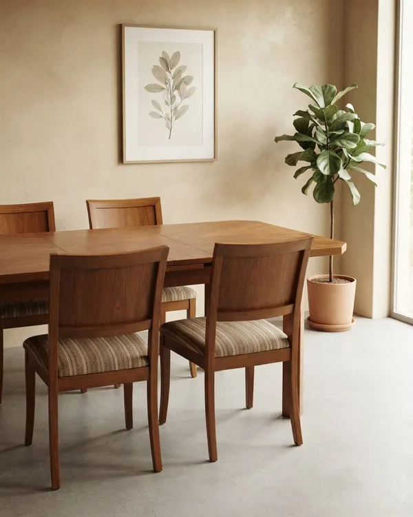 Conjunto de Mesa Extensible y Sillas de Comedor