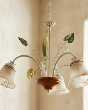 Lámpara de Techo de Tres Brazos con Motivos Florales - miniatura 1