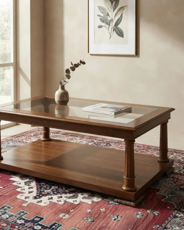 Mesa de Centro con Cristal