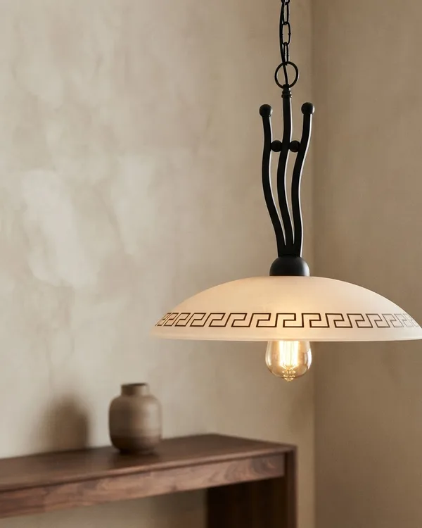 Lámpara de Techo con Cadena y Diseño Etrusco
