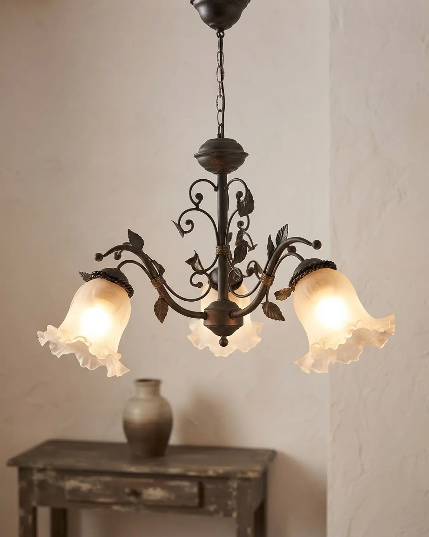 Lampara de techo rustica - imagen 1