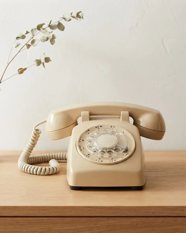 Telefono beige años 70