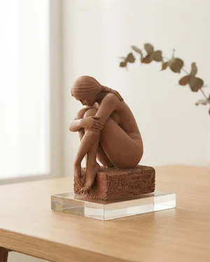 Figura resina con peana miquel senserrin - miniatura 1