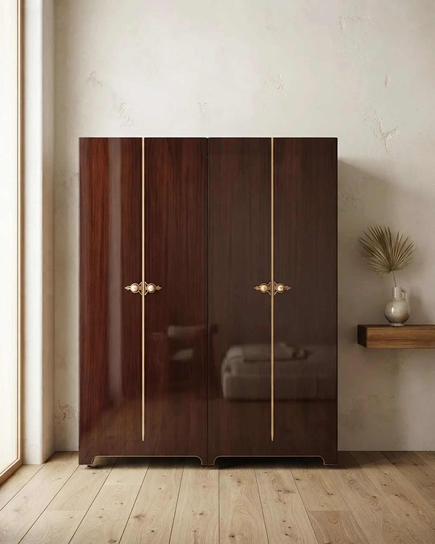 Armario estilo clásico de madera oscura - imagen 1