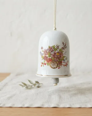 Carillón de viento floral de porcelana - miniatura 1