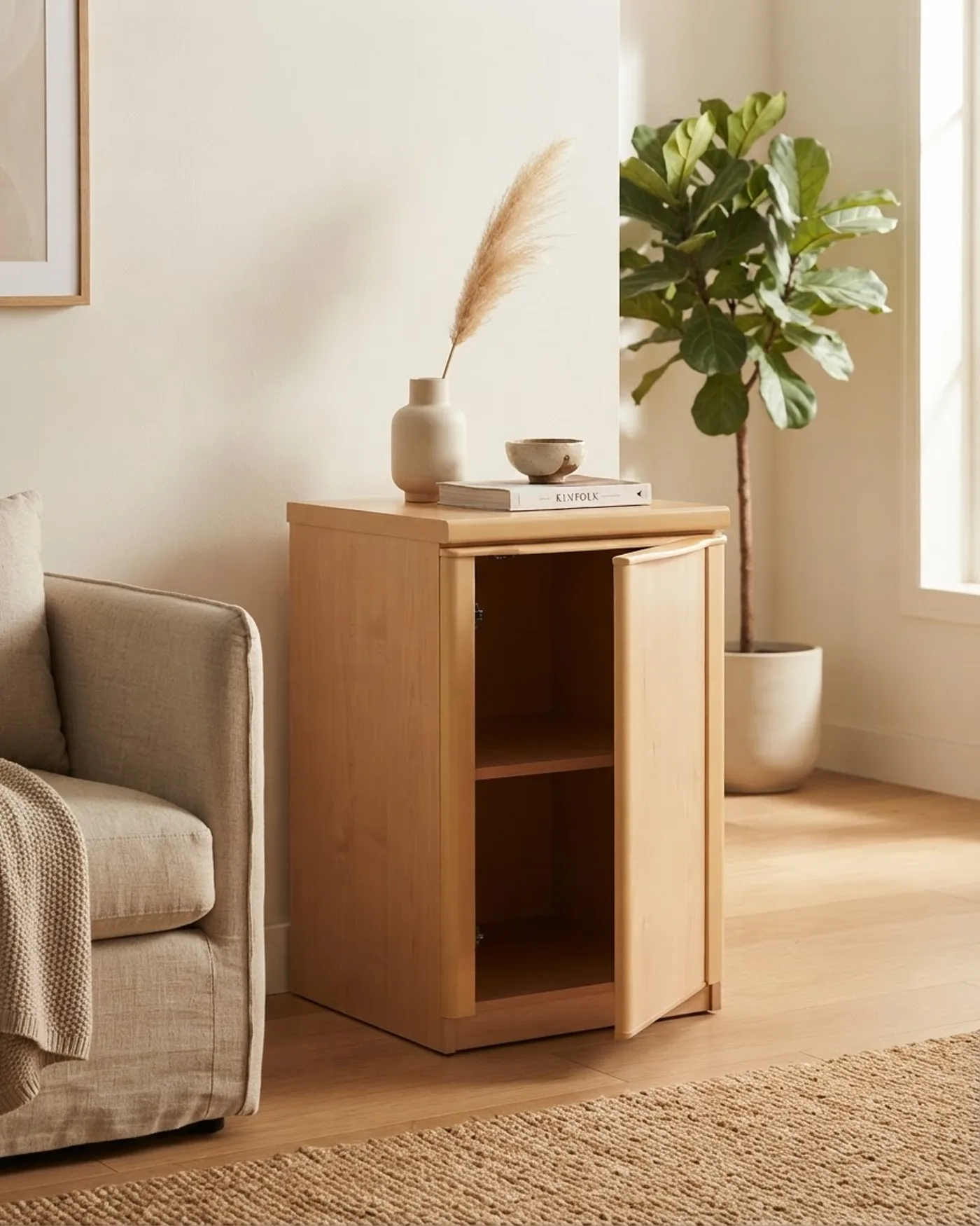 Mueble Auxiliar de Madera Clara - imagen 1