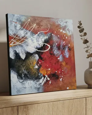 Lienzo de Arte Abstracto con Técnica Mixta - miniatura 1
