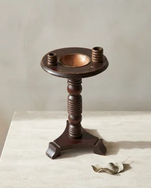 Cenicero con pie de madera - miniatura 1