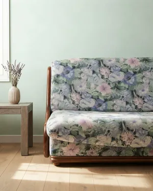 Sofá cama clásico con estampado floral - miniatura 1