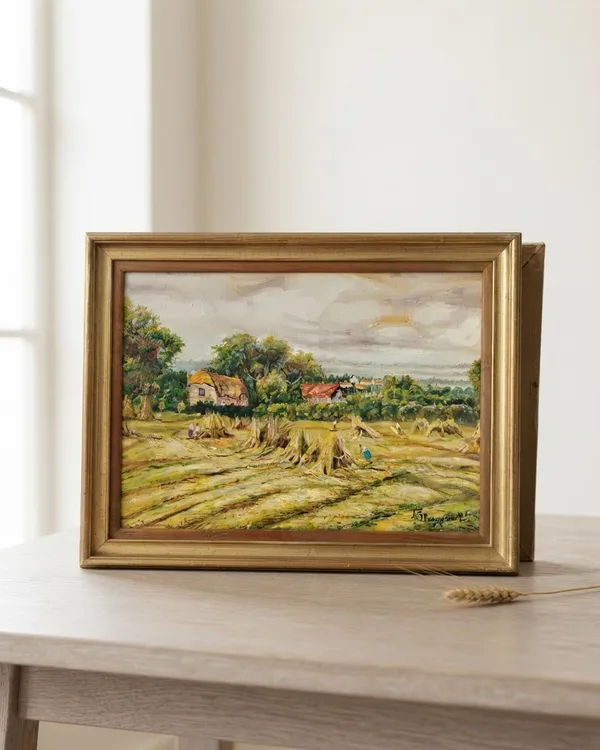 Oleo sobre lienzo casa campo