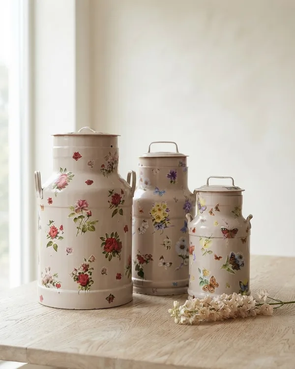 Lecheros Vintage Decorados