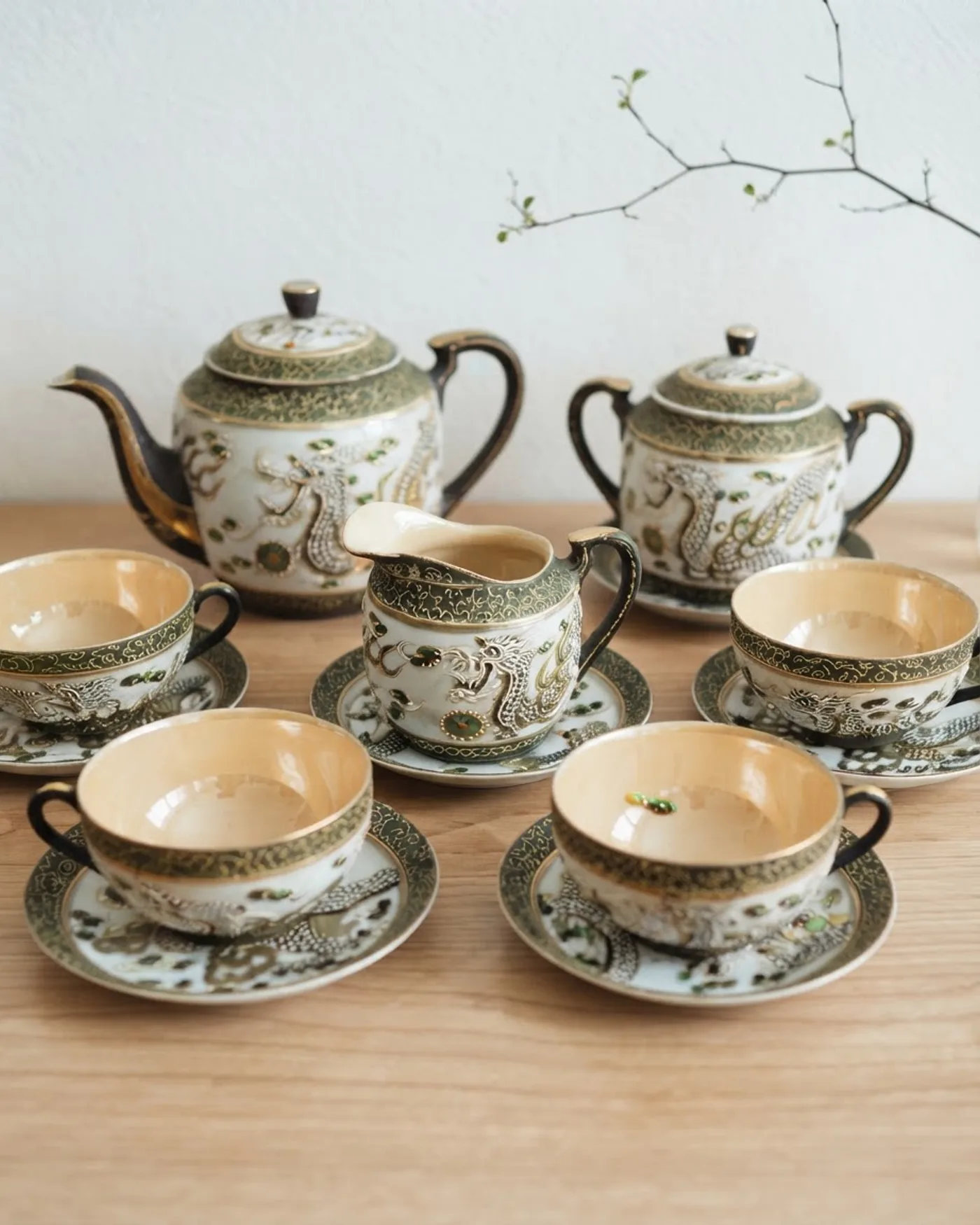Anitguo juego de te japones porcelana - imagen 1