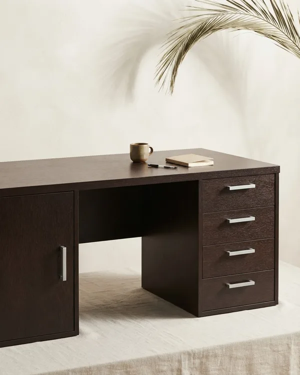 Escritorio moderno marron oscuro