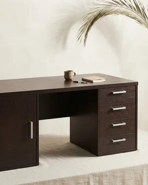 Escritorio moderno marron oscuro - miniatura 1