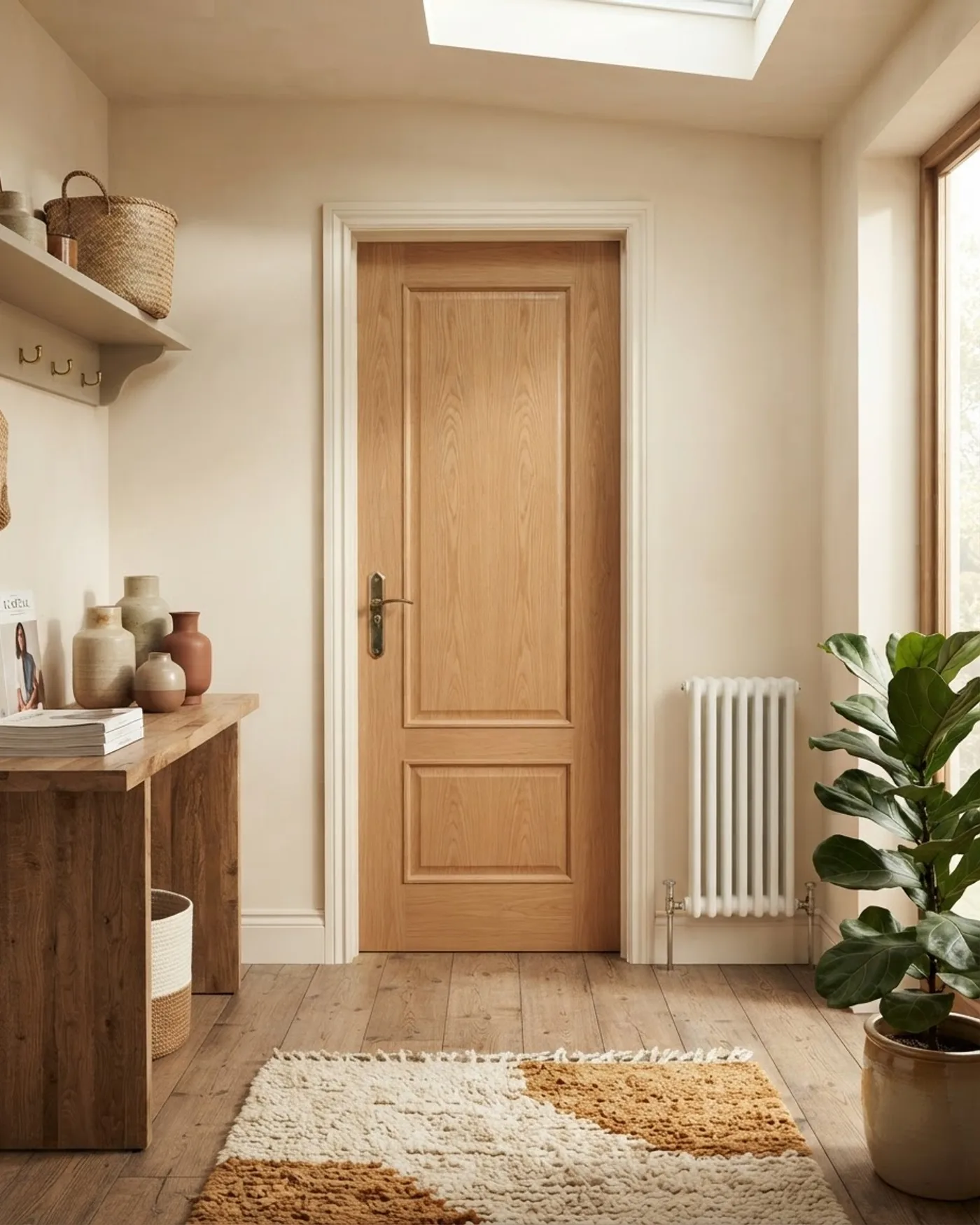 Puerta de Madera Interior con Herrajes de Latón - imagen 1