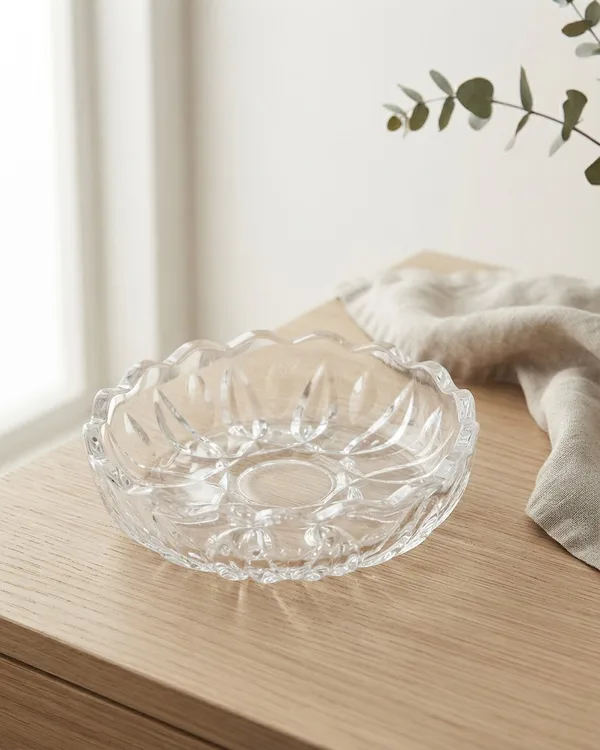 Pequeño Cenicero de Cristal Tallado