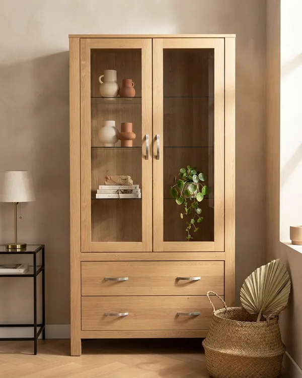 Vitrina Hage de Jysk en madera clara