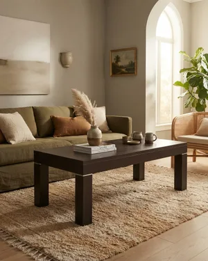 Mesa de Centro Elevable de Madera Oscura - miniatura 1