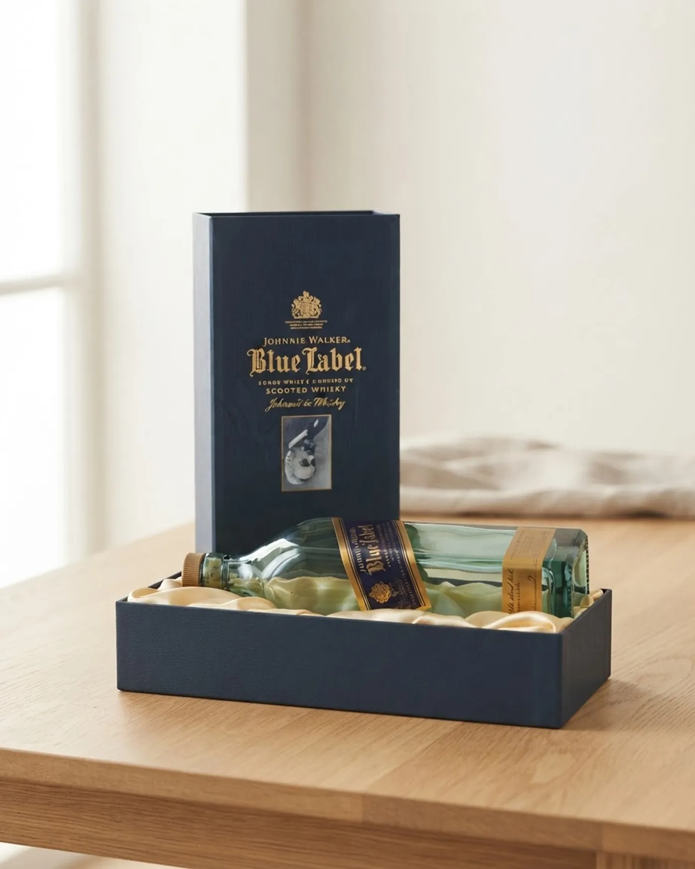 Botella vacía de Johnnie Walker Blue Label con caja original - imagen 1