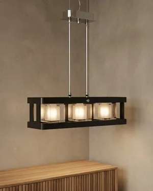 Lámpara de Techo Moderna de Cristal y Metal - miniatura 1