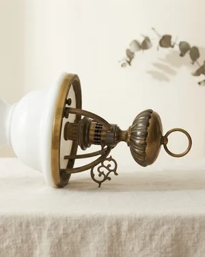 Quinqué antiguo dorado - miniatura 1