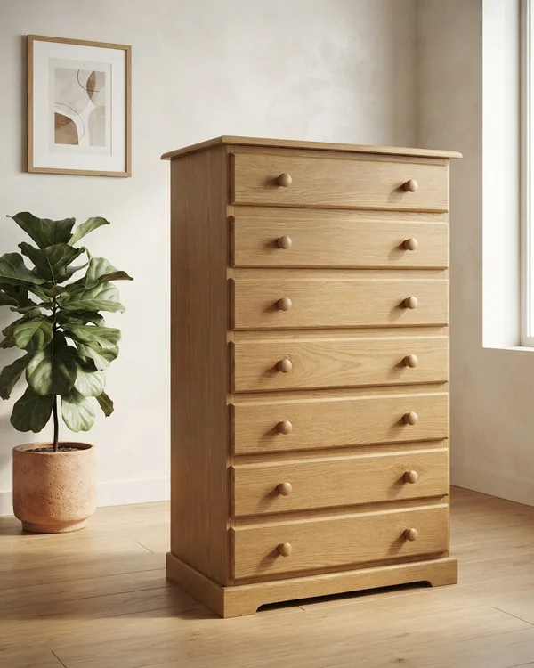 Sinfonier de madera con 7 cajones