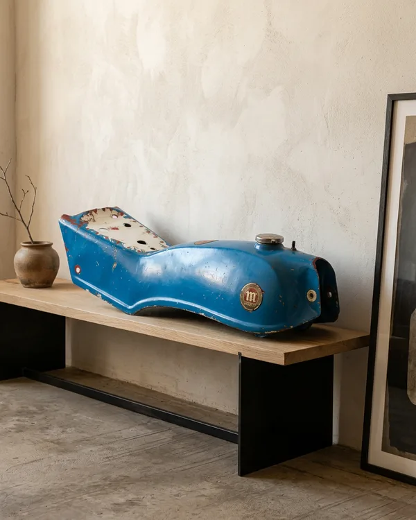 Depósito y Asiento de Moto Montesa Azul Vintage