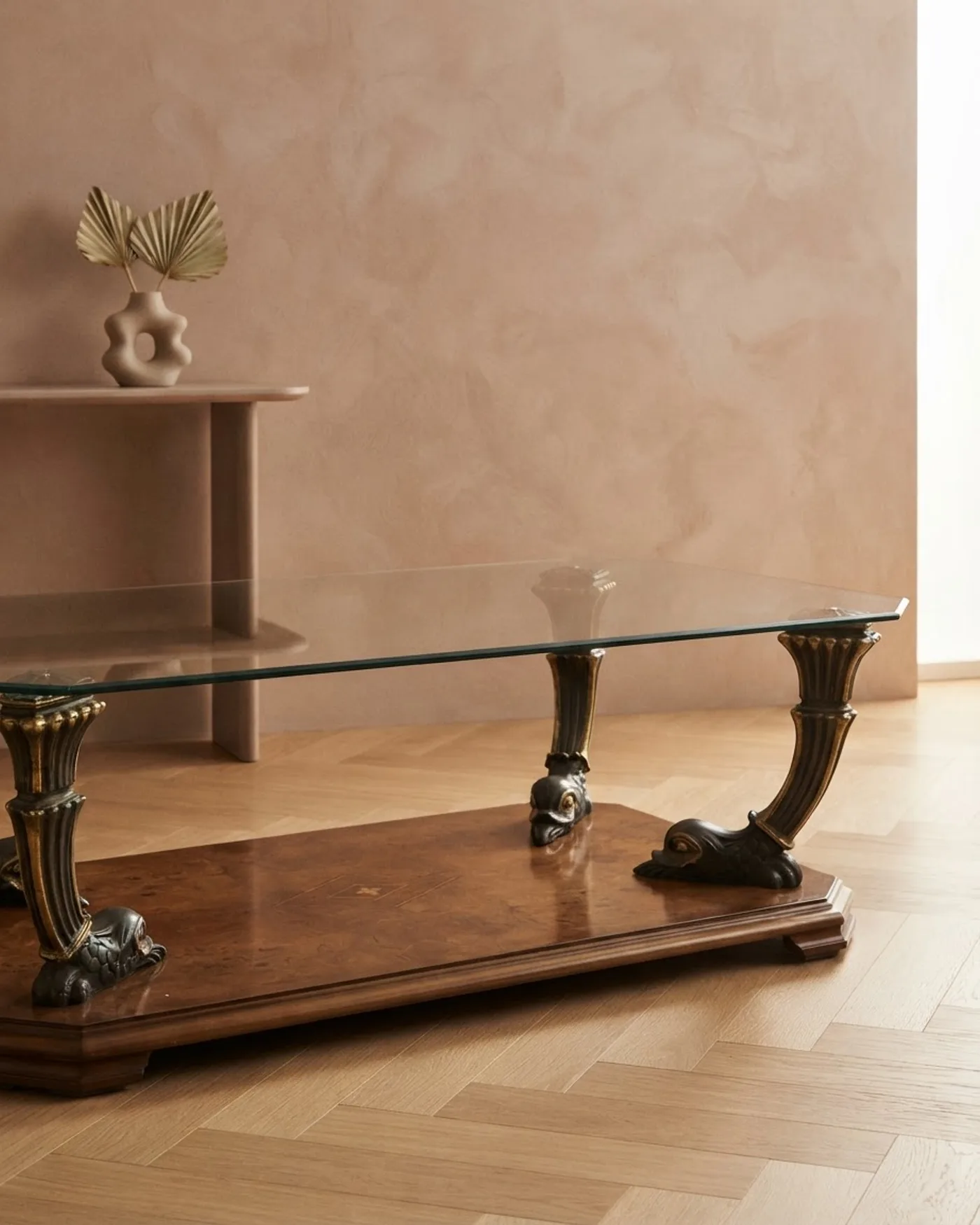Mesa de centro con cristal - imagen 1