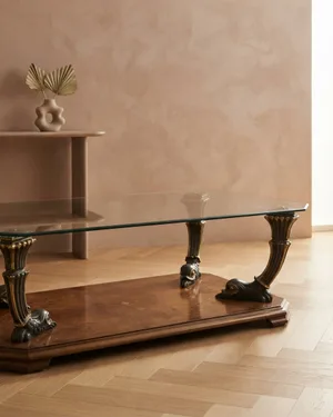 Mesa de centro con cristal - miniatura 1