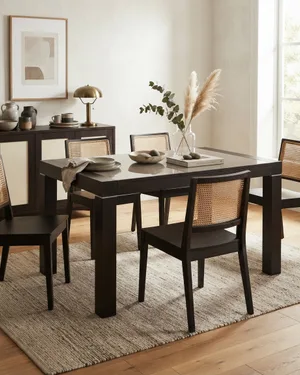 Mesa de Comedor Extensible en Madera y Cristal - miniatura 1