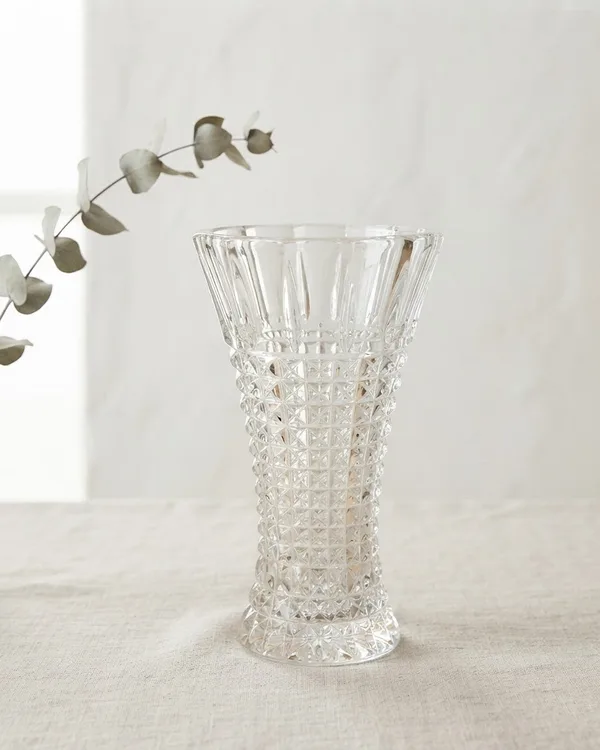 Jarrón de cristal tallado