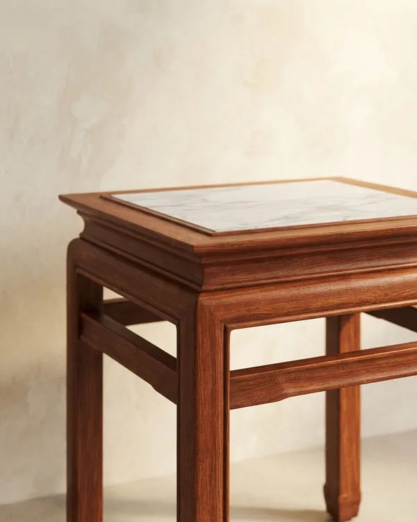 MESA auxiliar china con marmol