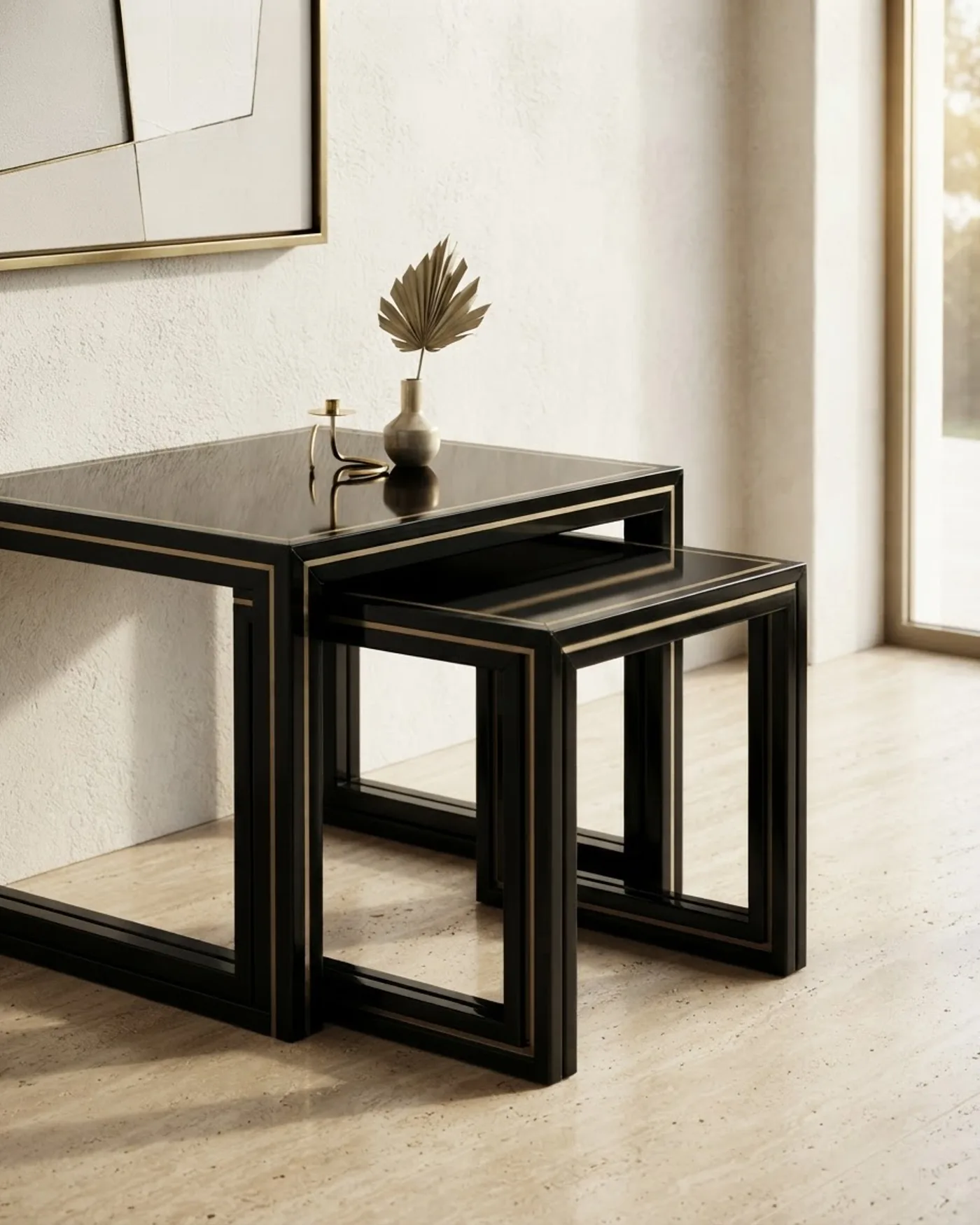 Mesa nido de tres piezas Pierre Vandel, años 70 - imagen 1