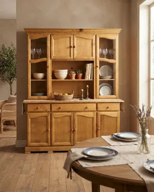 Alacena de Madera de Pino Estilo Clásico - miniatura 1