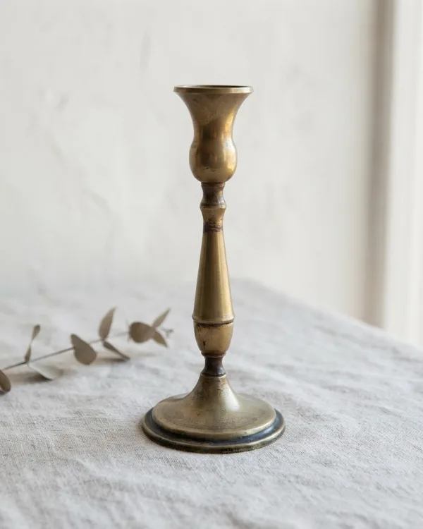 Porta velas de bronce