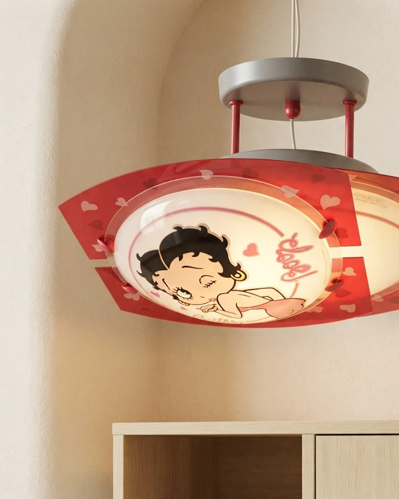 Lámpara de Techo Betty Boop Rosa - imagen 1
