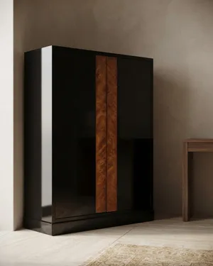 Aparador Italiano de Madera Lacada y Madera Natural - miniatura 1