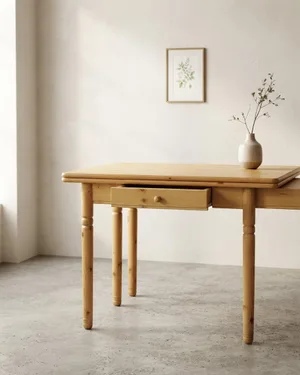 Mesa de Cocina Extensible con Cajón - miniatura 1