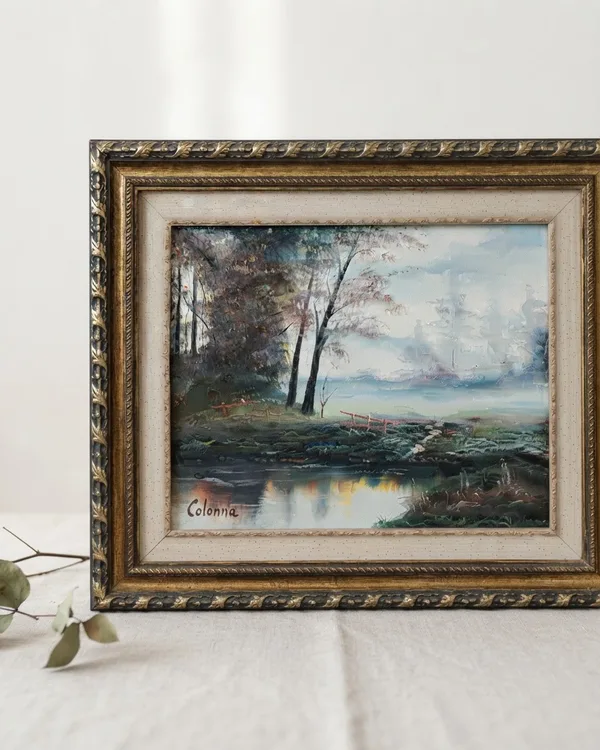 Oleo sobre lienzo paisaje bosque