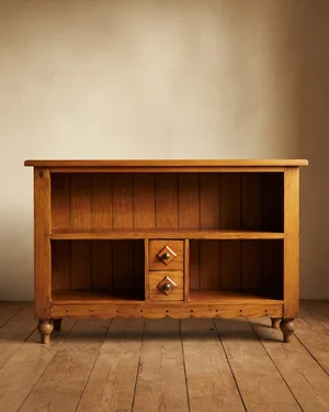 Aparador Estilo Colonial en Madera con Dos Cajones - miniatura 1