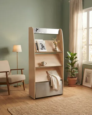 Expositor de Madera con Estructura Metálica - miniatura 1