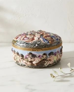 Caja de Porcelana Capodimonte S.XIX - miniatura 1