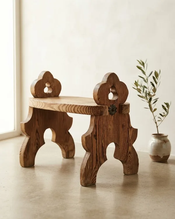 taburete frances de madera